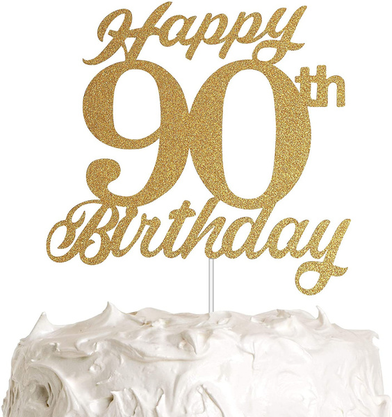 Happy 90th Birthday Cake Topper, 90th Birthday Cake Topper, 90th ...