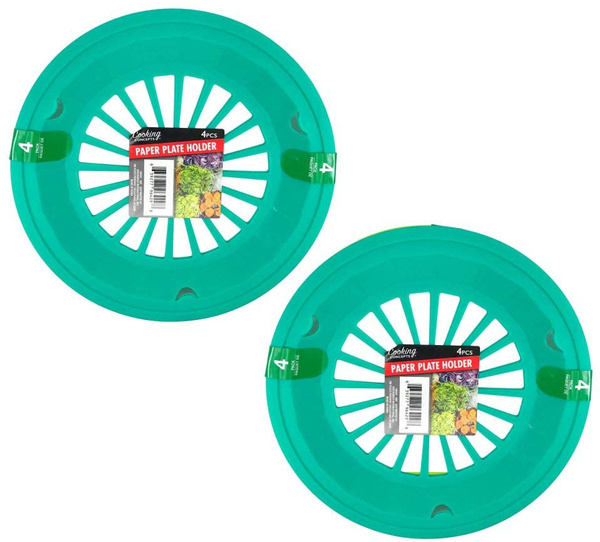 Bright Colored Plastic Paper Plate Holders for 9 Inch Paper Plates, 8