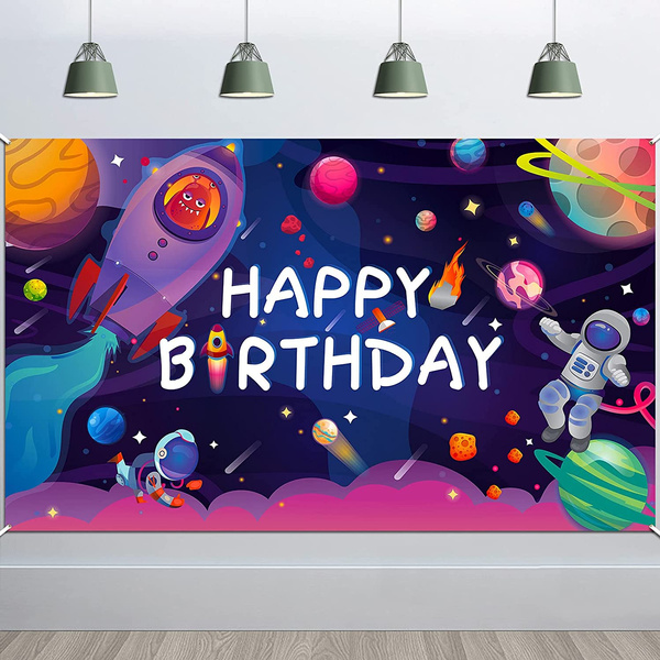 Large Outer Space Theme Party Decorations Happy Birthday Outer Space ...