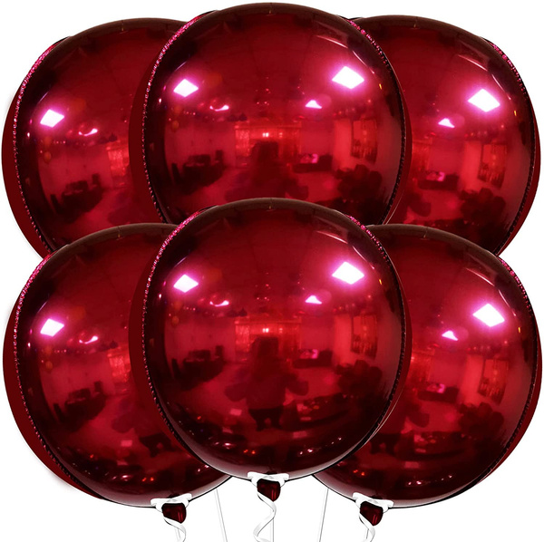 Big Red Metallic Balloons For Red Party Decorations Large 22 Inch