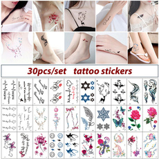 butterfly, tattoo, fake tattoo, Flowers