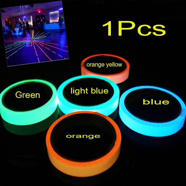 Colorful Tape Self Adhesive Glow In The Dark Stickers 1.2cmx3m Stage Decorative Luminous
