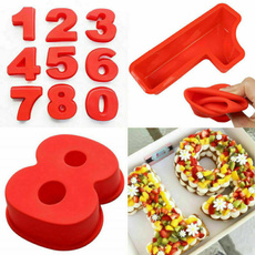 lettermold, 08numberscakemold, Baking, siliconelettermould