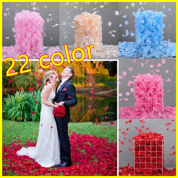 22 Color 5000/1000/200 Pcs Fake Rose Petals Flower Toss Silk Petal