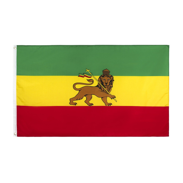 90150cm 3x5fts Ethiopia Flag With Lion Flag Ethiopian Lion Of Judah Flags Banner For Decoration 6133