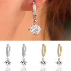 Fashion, stainless steel earrings, moissanite earrings, vintage earrings