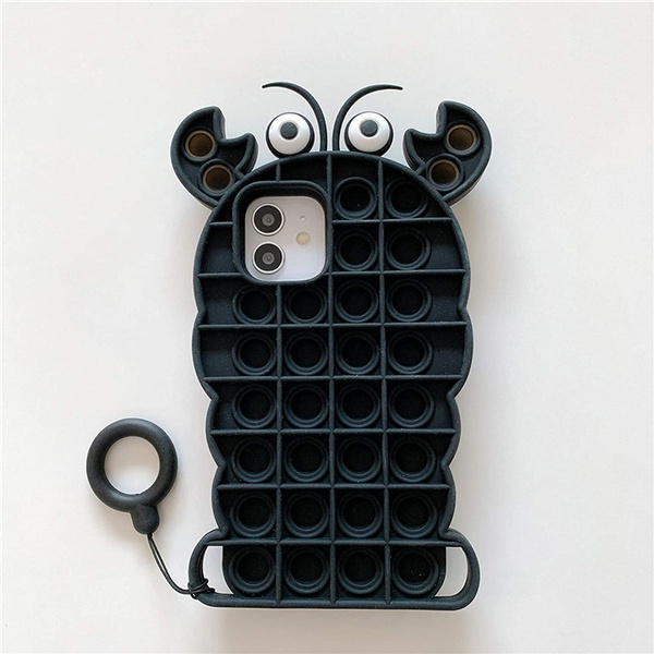 Iphone 11 Black Lobster Push Pop It Case, Anxiety Stress Reliever For