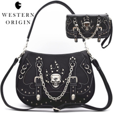 women's shoulder bags, Goth, Chain, purses