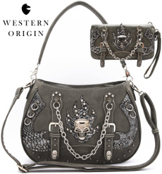 women's shoulder bags, Goth, Chain, Shoulder Bags