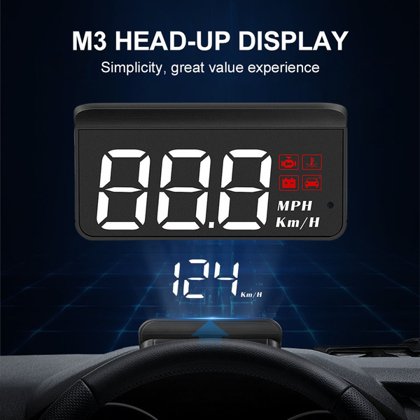 Digital Electronic Overspeed ​​​​Warning Windshield Projector M3 OBD2 HUD  Auto Accessories Car Head Up Display Auto Parts