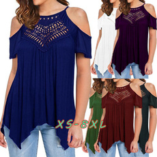 Plus Size, Lace, womens top, short sleeves