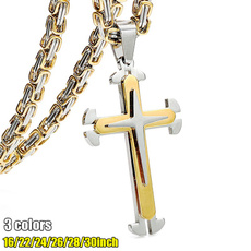 Steel, Chain Necklace, mens necklaces, Cross necklace