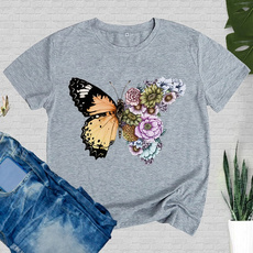 butterfly, Mens T Shirt, Short Sleeve T-Shirt, Necks