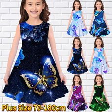 butterfly, kidsskirt, girls dress, Plus Size