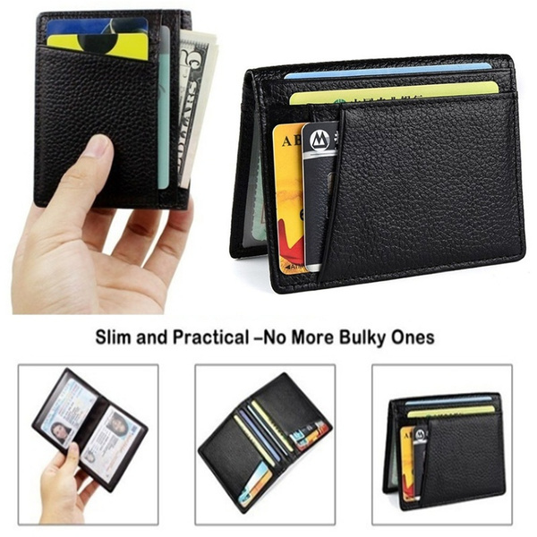 Ultra Slim Front Pocket Wallet Bifold Mens Wallet with 8 Card Slots ...