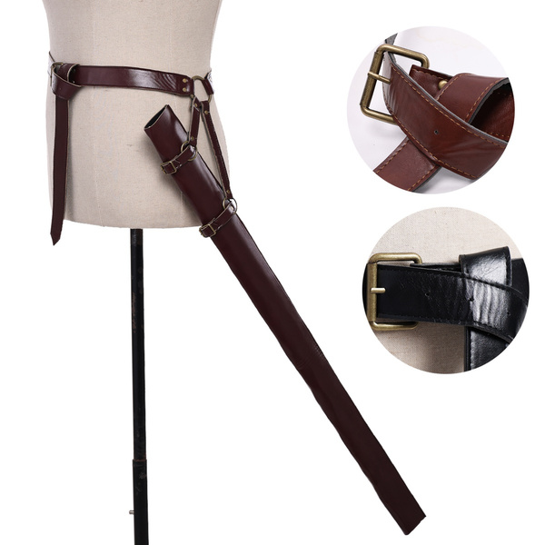 Medieval Black Buckle Holder Belt for long Swords Rapier Holster with ...