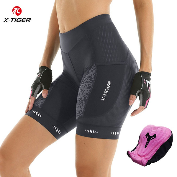 X TIGER Women s Bike Shorts Padded Pockets Breathable Cycling Shorts Mountain Biking Shockproof Bicycle Shorts Pad