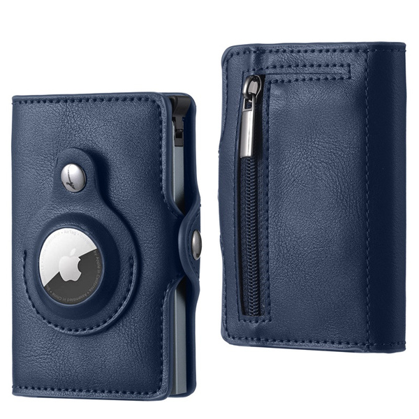 Airtag Wallet Credit Card Holder For Men, Rfid Blocking Leather