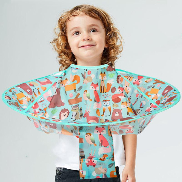 Kids Haircut Cape Umbrella Barber Cape for Children Hair Cutting Cape Hair Catcher for Haircuts