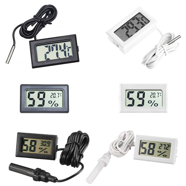 Mini Thermometer Hygrometer, Built-in Lcd Digital Humidity Meter