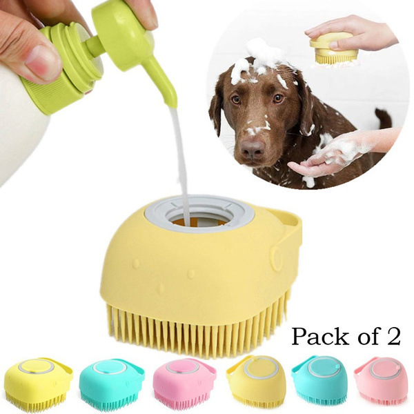 Silicone Pet Dog Cleaning Brush  Brush Dog Puppy Massage Shower