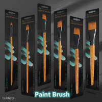 10 / 24 pcs/set Nylon Hair Wooden Handle Watercolor Paint Brush Pen  Scrubbing Scraper Acrylic Painting Art Paint Brushes Supplies