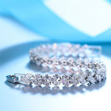 Crystal Bracelet, DIAMOND, gold, Wedding