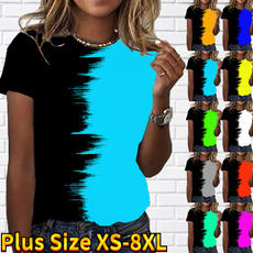 rainbow, summer t-shirts, Necks, Sleeve