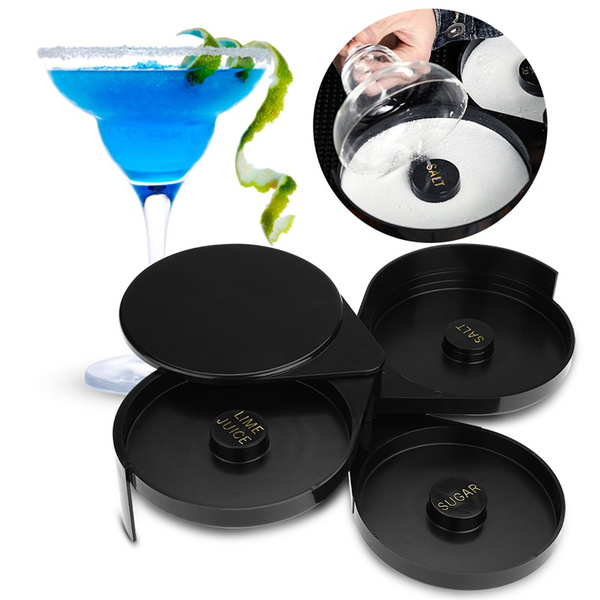 3Tier Bar Glass Rimmer, Margarita Salter Bar Accessories With Cocktail