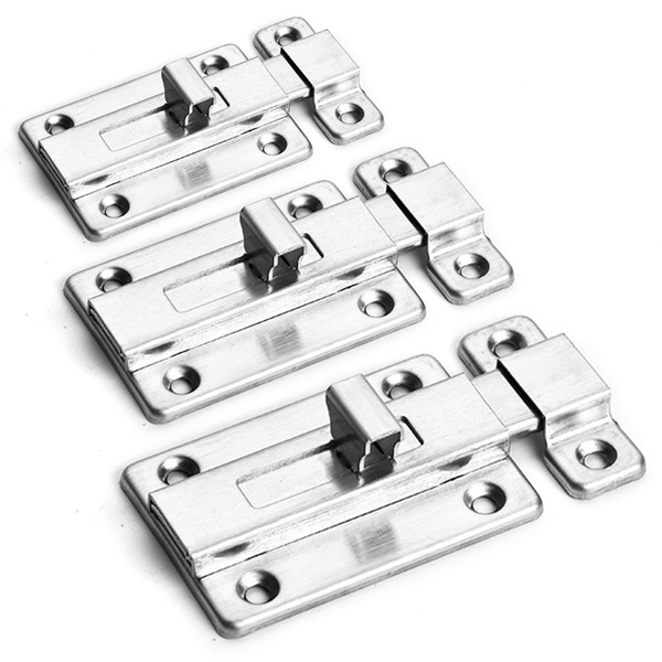 Stainless Steel Door Latch Solid Sliding Lock Gate Safety Bolt Latch