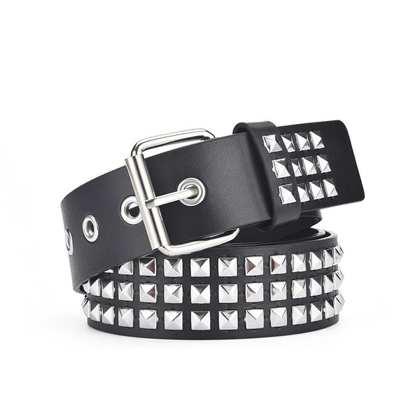 Punk Pyramid Studded Leather Belt