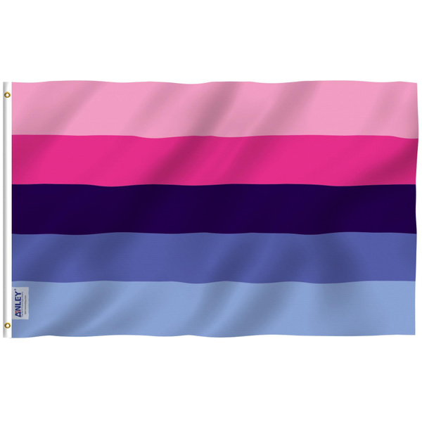 Bandiera Bi Pride 3x5 Piedi Fly Breeze &ndash; Colori Vivaci, Resistente Ai Raggi UV, Cuciture Doppie E Occhielli In Ottone &ndash; Poliestere Leggero