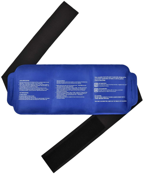 Gel Ice Pack for Injuries with Straps, 14'x6' Reusable Hot & Cold ...
