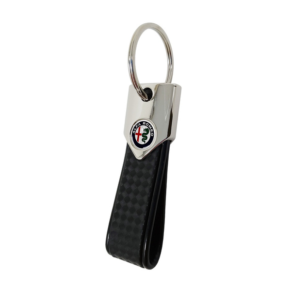 Portachiavi Elite Alfisti, Carbon con Logo Alfa Romeo Black