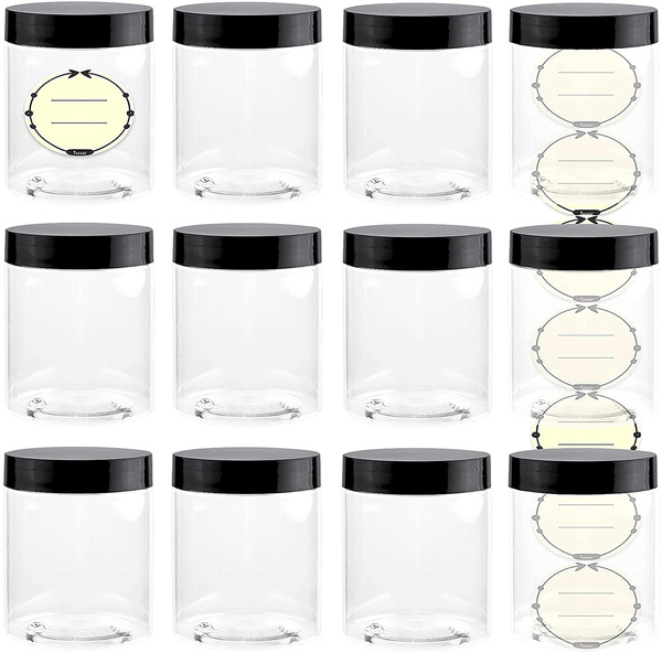  ZAVBE 6 oz Plastic Containers with Lids 30 Pack BPA Free, Clear  Empty Refillable Round Sugar Scrub small 6 Oz Plastic Jars with Lids for  Cosmetics, Lotions, Body Butters, Liquid Slime