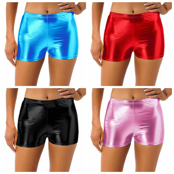 Women Hot Pants Shiny Metallic Booty Shorts Mini Shorts For Rave Party Pole Dance Wish 6365