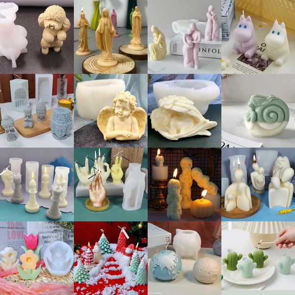 New Arrival Candle Moulds Aromatherapy Mold Candle molds Silicone Candle  Mold DIY Candle Making Molds Plaster Mold