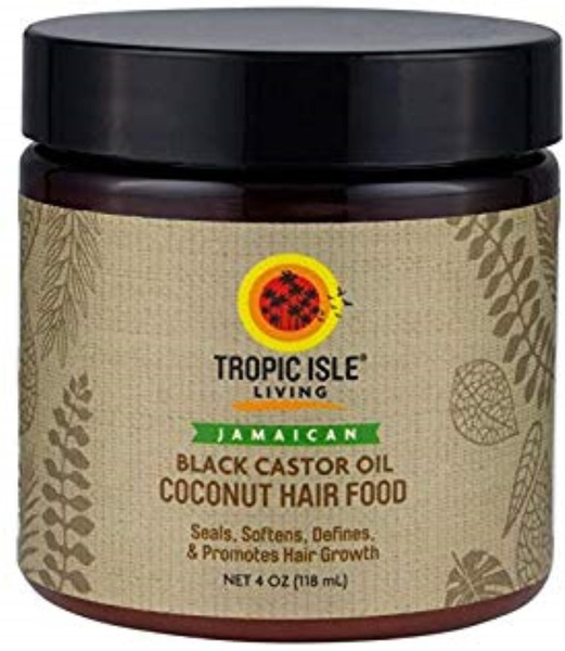 Tropic Isle Living Coconut Jamaican Black Castor Oil Hair Food 4 oz Wish