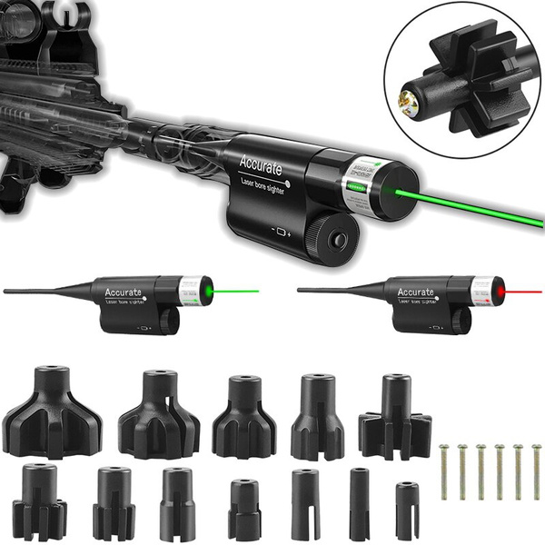 Green Red Laser Bore Sight Kit for .177 to 12GA Rifles Pistol Barrel Laser Boresighter for