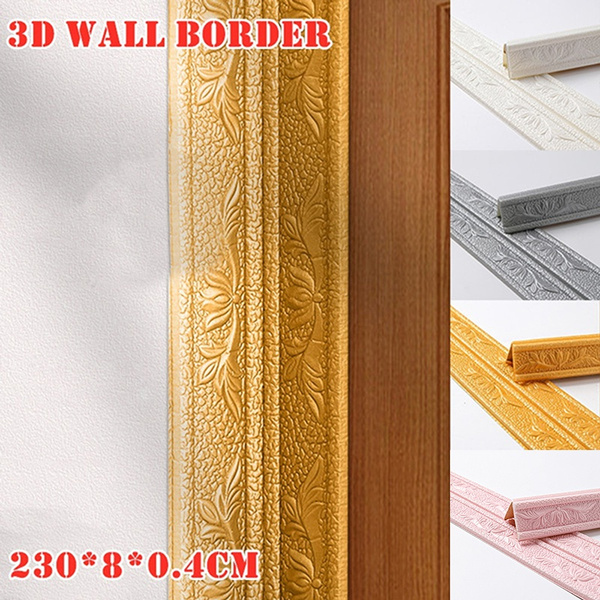 11 Colors Foam 3D Wallpaper Border Strip Peel And Stick Wall Border