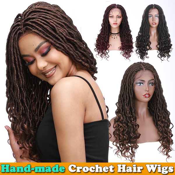 27inch America African Crochet Hair Wigs Hand-made Braided Hair Wigs ...