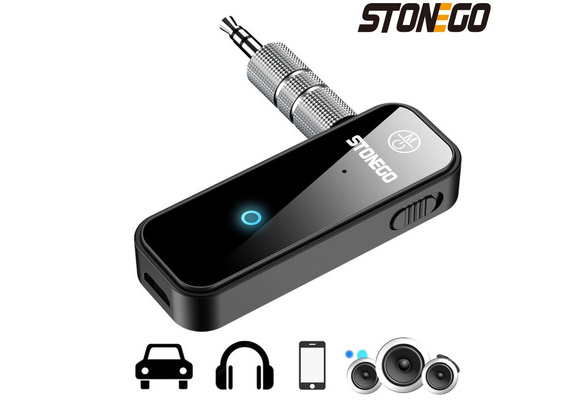 2PCS Wireless Bluetooth 3.5mm AUX Audio Stereo Music Home Car Receiver Adapter 