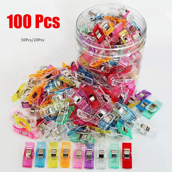 20/50/100PCS Multipurpose Sewing Clips for Fabric, Mini Clips for Sewing,  Sewing Fasteners Clips, Multi-Color Crafting Tools for Fabric Sewing  Binding Crafting
