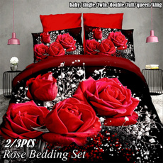 beddingkingsize, bedclothe, Rose, Bedding
