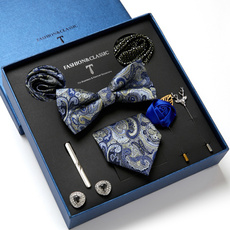 Box, tiepocketsquaresset, Necktie, handkerchief