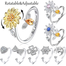 adjustableringsforwomen, adjustablering, Flowers, Jewelry