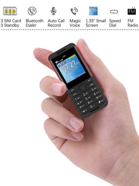 SERVO 3 SIM Card 3 Standby 1.3" Tiny Screen mini Mobile Phone Auto call ...