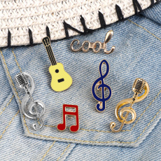 musicians friend, Microphone, brooches, badgespin