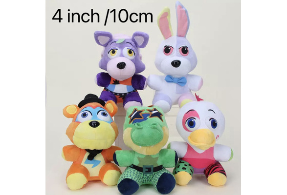 25cm Plush Doll Vannie Glamrock Freddy Glamrock Chica Montgomery Gator  Roxanne Wolf Stuffed FNAF Toys