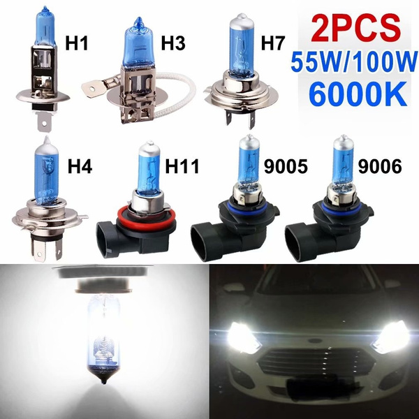 2pcs 6000k Super Bright White H7 Halogen Bulb 12V Car HeadLight